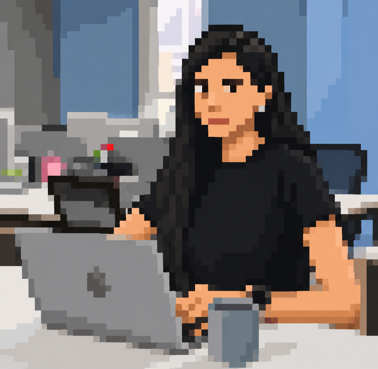 Pixel portrait of Zohreh Razavi