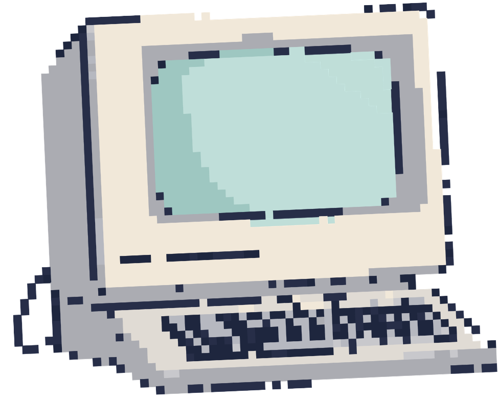 Pixel art CRT computer